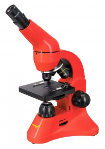 Levenhuk Rainbow 50L Piros mikroszkóp, Angol könyvvel