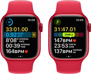 Apple Watch Series 8 GPS 45mm Piros Alumínium Ház Piros Sportszíjjal
