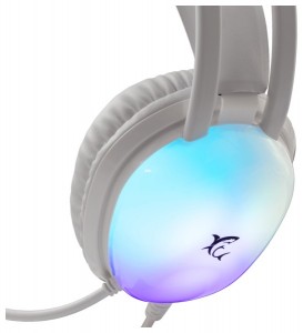 White Shark PEACOCK-W, GH-2444W, gamer fejhallgató, RGB, fehér, (3.5 Jack+USB)