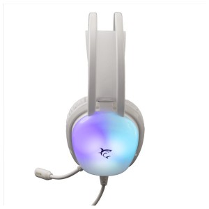 White Shark PEACOCK-W, GH-2444W, gamer fejhallgató, RGB, fehér, (3.5 Jack+USB)