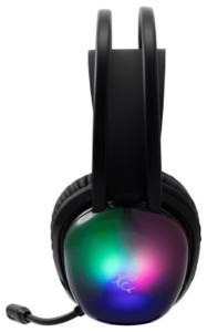 White Shark PEACOCK-B, GH-2444B, gamer fejhallgató, RGB, fekete, (3.5 Jack+USB) 