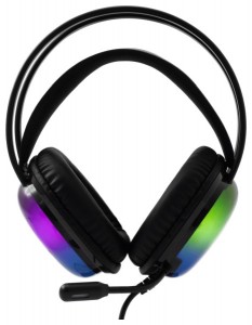 White Shark PEACOCK-B, GH-2444B, gamer fejhallgató, RGB, fekete, (3.5 Jack+USB) 
