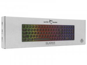 White Shark GLADIUS-B, GK-001114B fekete gamer billentyűzet, angol