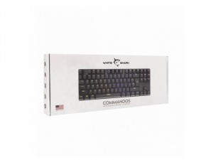 White Shark GK-2106B/BL-HU COMMANDOS fekete mechanikus magyar (blue switch) gamer billentyűzet