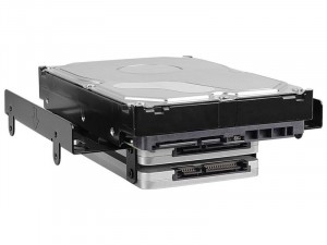 Sharkoon Beépítő Keret - 5.25 BayExtension Black (4x 2.5, vagy 1x 3.5 és 2x 2.5 HDD/SSD számára; 5, 25 helyre)