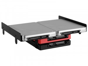 Sharkoon Beépítő Keret - 5.25 BayExtension Black (4x 2.5, vagy 1x 3.5 és 2x 2.5 HDD/SSD számára; 5, 25 helyre)