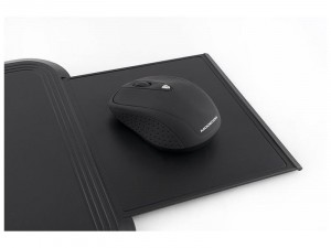 Modecom MC-G10 GO fekete párnázott laptop alátét egér tartóval, 15,6 notebookhoz