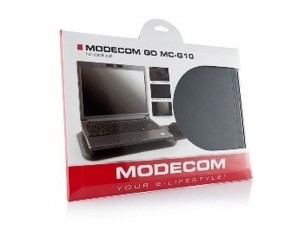 Modecom MC-G10 GO fekete párnázott laptop alátét egér tartóval, 15,6 notebookhoz