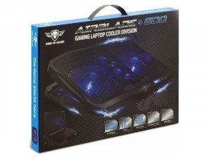 Spirit of Gamer Airblade 600 Gaming notebook hűtőpad alátét, 4 ventillátorral, LED világítással, 17col laptophoz