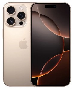 Apple iPhone 16 Pro 5G 128GB 8GB Sivatagszinű Titán Okostelefon