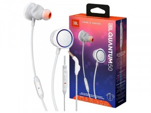 JBL Quantum 50 Vezetékes, fülbe helyezhető fülhallgató, fehér