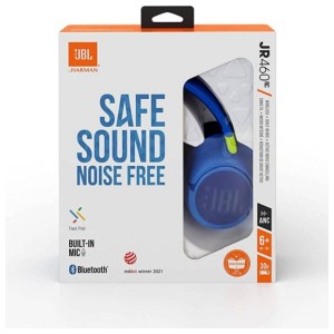 JBL JR460NC zajszűrős ANC bluetooth fejhallgató, kék
