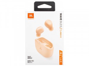 JBL Wave Buds TWS vezeték nélküli Bluetooth fülhallgató, bézs