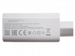 Xiaomi 67W hálózati gyorstöltő adapter, Type-A, fehér