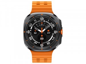 Samsung Galaxy Watch Ultra LTE L705 Titánium házas 47mm Szürke Okosóra, narancssárga sportszíjjal