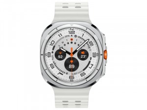 Samsung Galaxy Watch Ultra LTE L705 Titánium házas 47mm Fehér Okosóra, fehér sportszíjjal