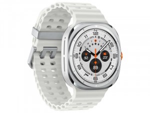 Samsung Galaxy Watch Ultra LTE L705 Titánium házas 47mm Fehér Okosóra, fehér sportszíjjal