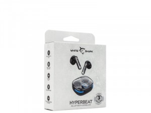 White Shark Hyperbeat GEB-TWS37B Wireless Bluetooth fülhallgató mikrofonnal, fekete