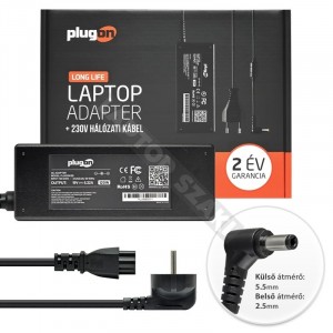PlugOn 1296190 Asus 19V 6.32A (120W) 5.5 x 2.5mm töltő utángyártott