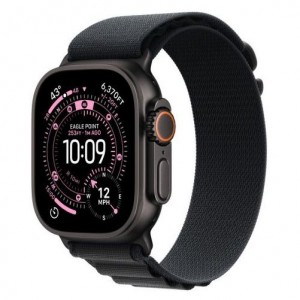 Apple Watch Ultra 3 Cellular 49mm Black Titanium Case with Black Alpine Loop - Medium