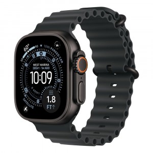 Apple Watch Ultra 3 Cellular 49mm Black Titanium Case with Black Ocean Band