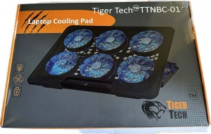 Tiger Tech TTNBC-01 LEDes, 6 ventillátoros Laptop hűtőpad