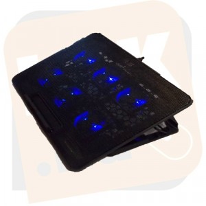 Tiger Tech TTNBC-01 LEDes, 6 ventillátoros Laptop hűtőpad