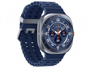 Samsung Galaxy Watch Ultra LTE L705 Titánium házas 47mm Ezüst Okosóra, kék sportszíjjal