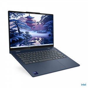 Lenovo IdeaPad 5 2-in-1 14IAL10 14 WUXGA Intel® Core™ Ultra 7 255H, 16GB, 1TB SSD, Intel® Arc 140T, FreeDOS, Kék Laptop