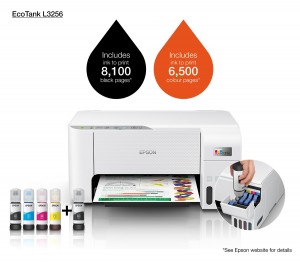 Epson EcoTank L3256 színes tintasugaras A4 MFP, WIFI Fehér nyomtató
