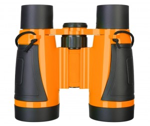Levenhuk LabZZ WTT10 narancssárga walkie-talkie és kétszemes távcső készlet
