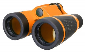 Levenhuk LabZZ WTT10 narancssárga walkie-talkie és kétszemes távcső készlet