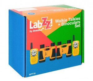 Levenhuk LabZZ WTT10 narancssárga walkie-talkie és kétszemes távcső készlet