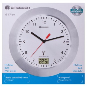 Bresser MyTime Bath vízálló fali óra, fehér (73786)