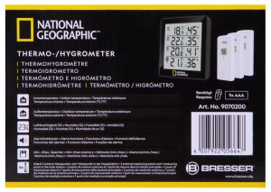 Bresser National Geographic hőmérő / higrométer, fekete