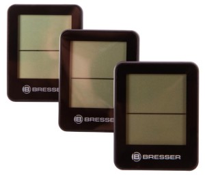 Bresser Temeo higrométer 3 egységes készlet, fekete (75688)