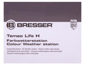 Bresser Temeo Life H színes kijelzős időjárás állomás, fekete