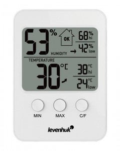 Levenhuk Wezzer BASE L30 fehér hőmérséklet- és páratartalom-mérő