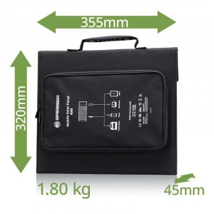 Bresser 40 Wattos mobil napelemes töltő, USB-vel