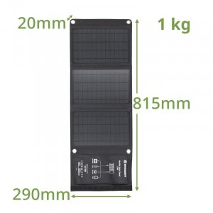 Bresser 21 Wattos mobil napelemes töltő, USB-vel