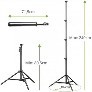 Bresser BR-TP240 PRO-1 kompakt lámpaállvány 240 cm