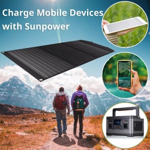 Bresser 90 Wattos mobil napelemes töltő, USB-vel