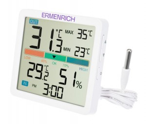Ermenrich Report WR10 hőmérséklet- és páratartalom-mérő