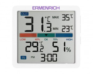 Ermenrich Report WR10 hőmérséklet- és páratartalom-mérő