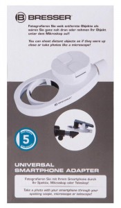 Bresser okostelefon-adapter távcsövekhez, mikroszkópokhoz (73741)