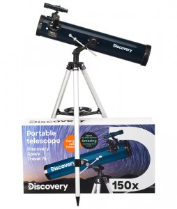 Discovery Spark Travel 76 teleszkóp Angol könyvvel