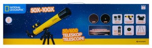 Bresser National Geographic 50/600 AZ teleszkóp tartóval