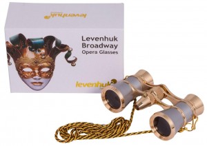 Levenhuk Broadway 325F színházi látcső (ezüst, LED-fénnyel és lánccal)