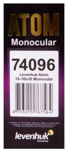 Levenhuk Atom 10–30x30 egyszemes távcső (74096)