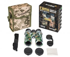 Levenhuk Camo 10x42 kétszemes távcső irányzékkal (Pixel)
